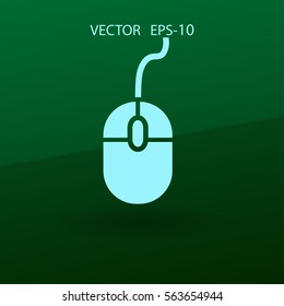 Flat icon of mouse. vector illustration