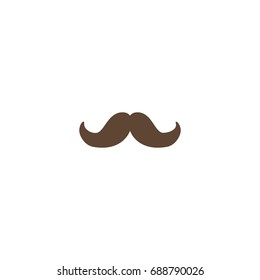 Flat Icon Moustache Element. Vector Illustration Of Flat Icon Whiskers Isolated On Clean Background. Can Be Used As Moustache, Whiskers And Mister Symbols.