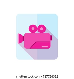 flat icon movie recorder with illustrator.