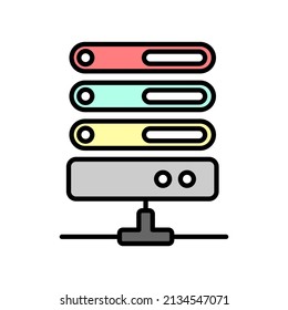 flat icon networking server data