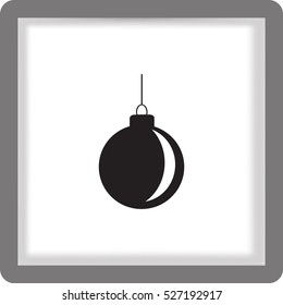 Flat icon. New Year's ball. Decoration.