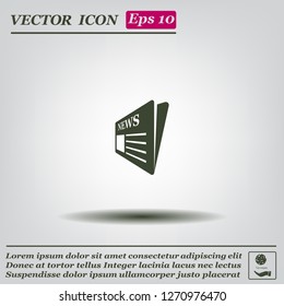 Flat icon of news