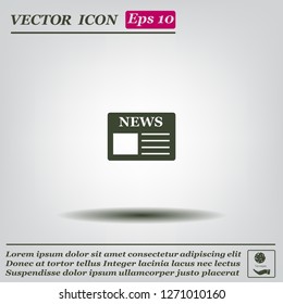 Flat icon of news