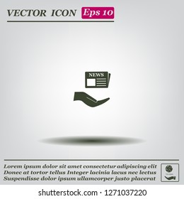 Flat icon of news
