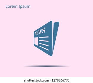 Flat icon of news