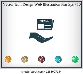 Flat icon of news