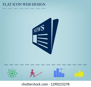 Flat icon of news
