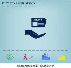 Flat icon of news