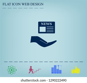 Flat icon of news