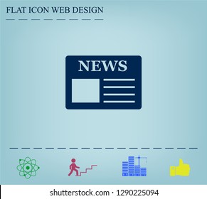 Flat icon of news
