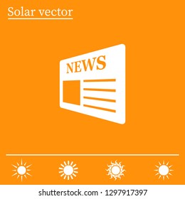 Flat icon of news