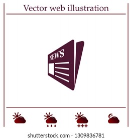 Flat icon of news