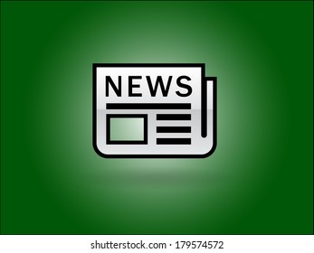 Flat  icon of news