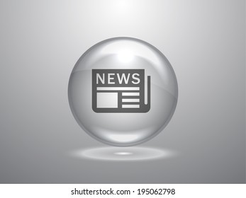 Flat  icon of news
