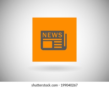 Flat  icon of news