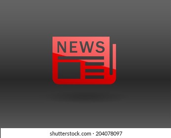 Icono plano de las noticias