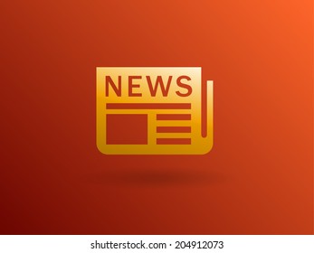 Flat  icon of news