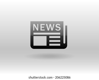 Flat  icon of news