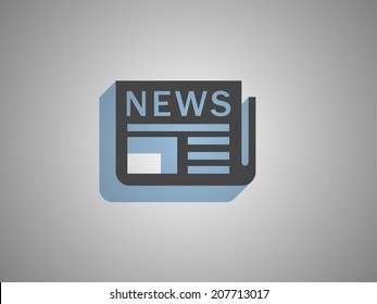 Icono plano de las noticias