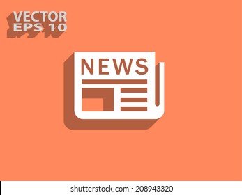 Flat  icon of news