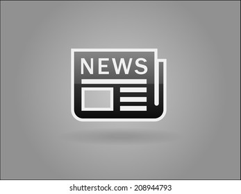 Flat  icon of news