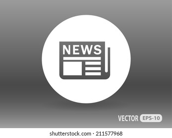 Flat  icon of news