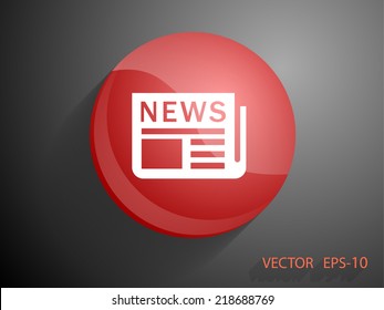 Flat  icon of news