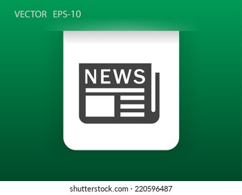 Icono plano de las noticias