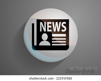 Flat  icon of news