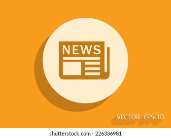Flat  icon of news
