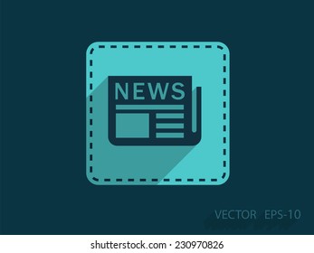Icono plano de las noticias
