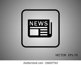 Flat  icon of news