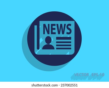 Flat  icon of news