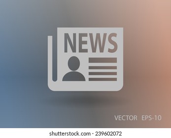 Flat  icon of news