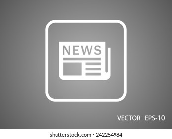 Icono plano de las noticias