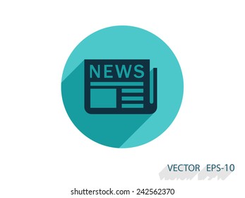 Flat  icon of news