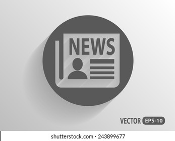 Icono plano de las noticias