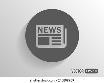 Flat  icon of news