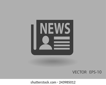 Flat  icon of news
