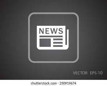 Flat  icon of news