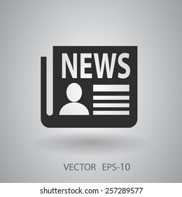 Icono plano de las noticias