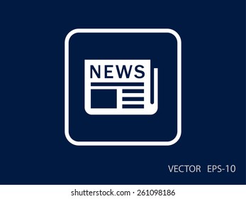 Flat  icon of news