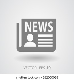 Flat  icon of news