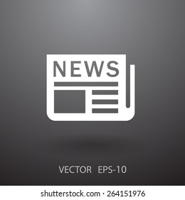 Flat  icon of news