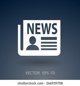 Flat  icon of news