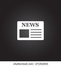 Flat icon of news