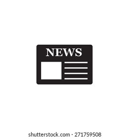 Flat icon of news