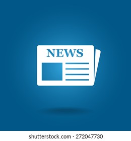 Flat icon of news