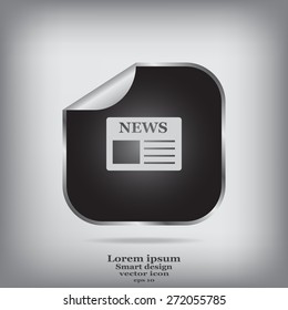 Flat icon of news