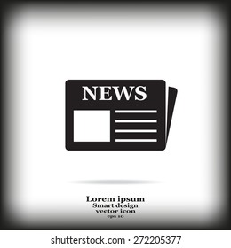Flat icon of news